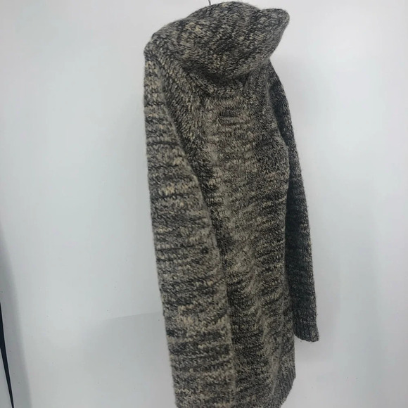 Chunky wool zip Aritzia Wilfred Free oversized sweater Small black white… - Picture 3 of 10
